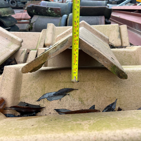 Reclaimed Yellow Buff Triangle Ridge Tile - Job Lot of 70 - Reclaimed Brick Company