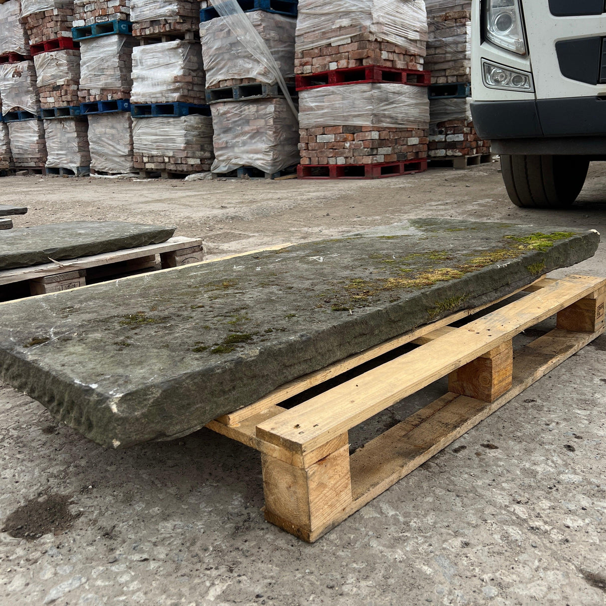 Reclaimed York Stone Fireplace Hearth - Reclaimed Brick Company