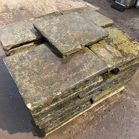 Reclaimed York Stone Flags - Per SQM - Reclaimed Brick Company