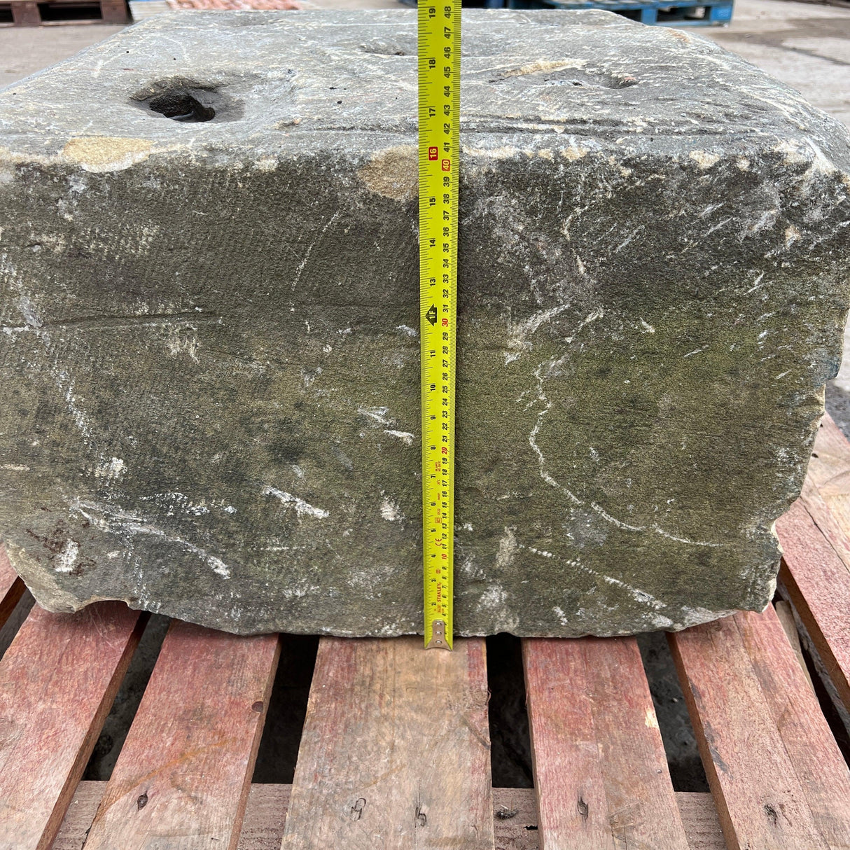 Reclaimed Weathered Stone Statue Plinth - Reclaimed Brick Company