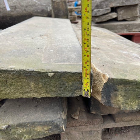Reclaimed Yorkshire Stone Angled Wall Coping - Batch of 6 Linear Meters - Reclaimed Brick Company