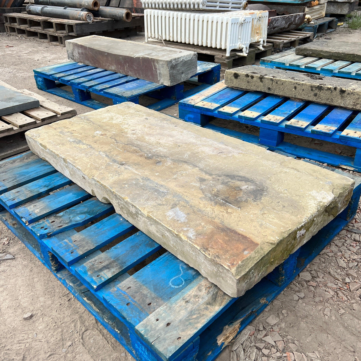 Reclaimed Yorkstone Fireplace Hearth - Reclaimed Brick Company