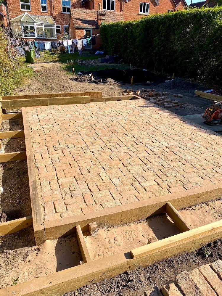 Suntrap City Garden with Victorian Paving Bricks in Central London - Reclaimed Brick Company