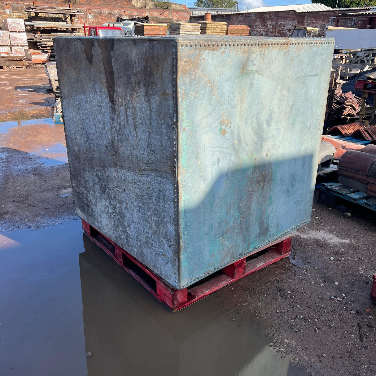 Victorian Galvanised Water Tank / Large Plant Pot - Reclaimed Brick Company