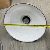 Vintage AEI Grey Enamel Industrial Pendants Lamp - 16” (Pair) - Reclaimed Brick Company