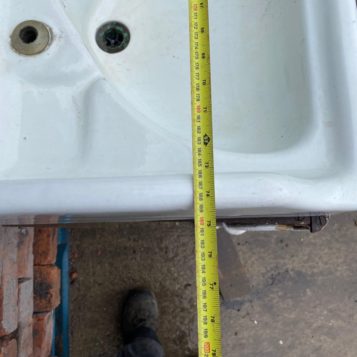 Vintage Triple Sink with Cast Iron Stand - Reclaimed Brick Company