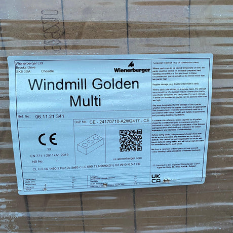 Wienerberger Windmill Golden Multi Facing Brick | Free Delivery - Reclaimed Brick Company