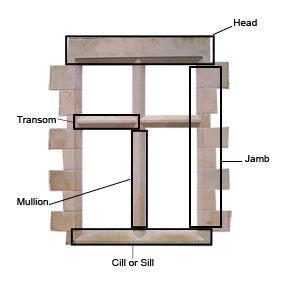 Reclaimed Stone Window Surround with Jambs