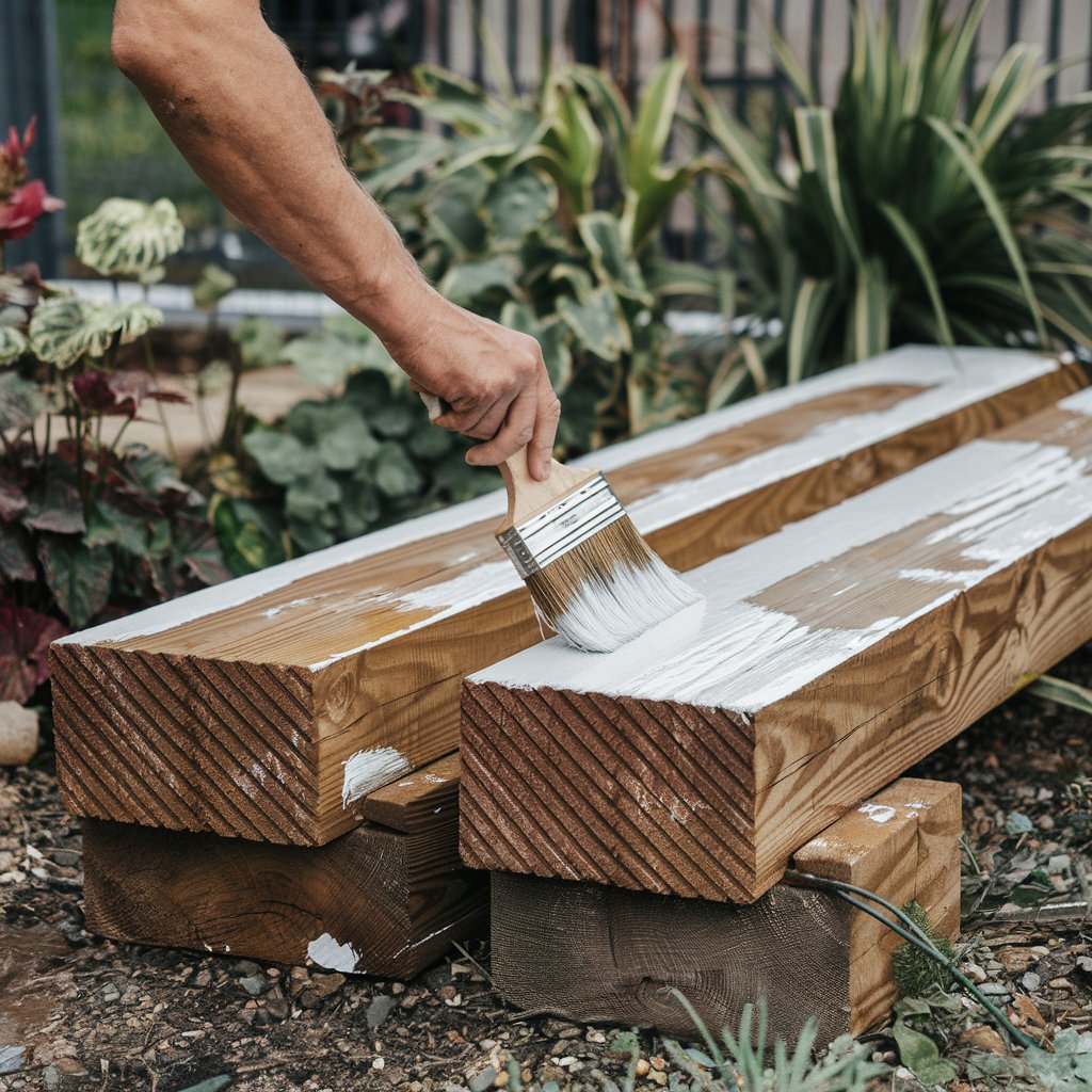 How to Paint Wooden Railway Sleepers for Your Garden: Tips & Weathering