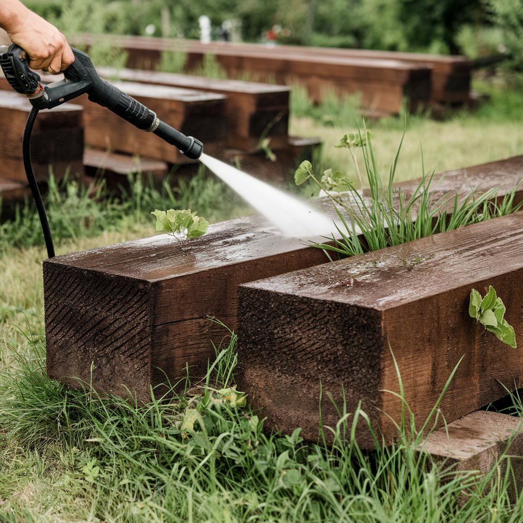 How to Clean Railway Sleepers:  Tips for Reviving Old Timber Garden Way