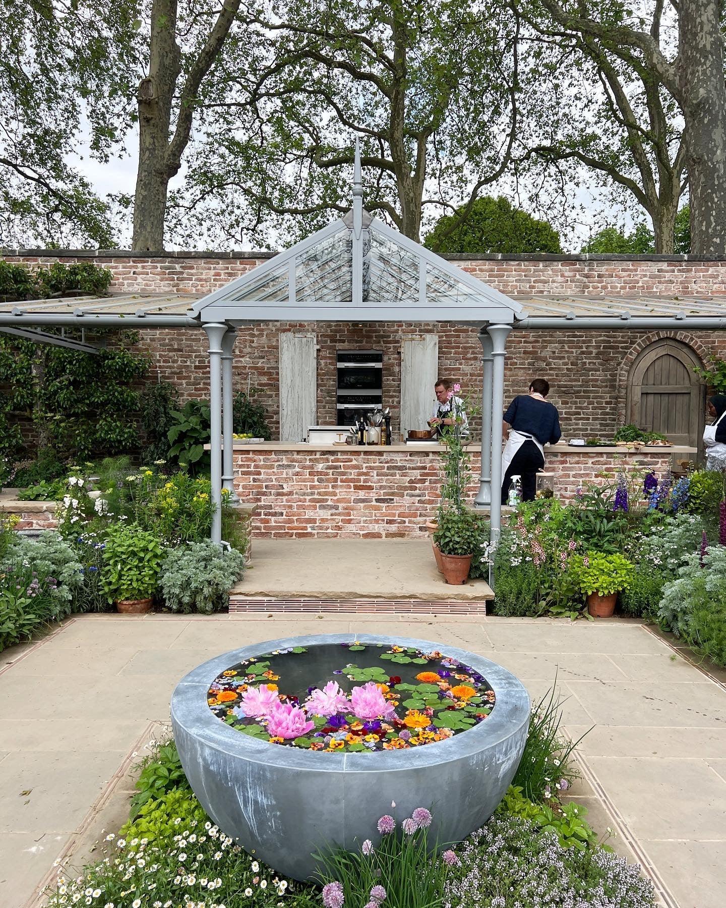 Reclaimed Tudor Handmade Bricks used to create The Savills Garden at Chelsea Flower Show 2023 - Reclaimed Brick Company