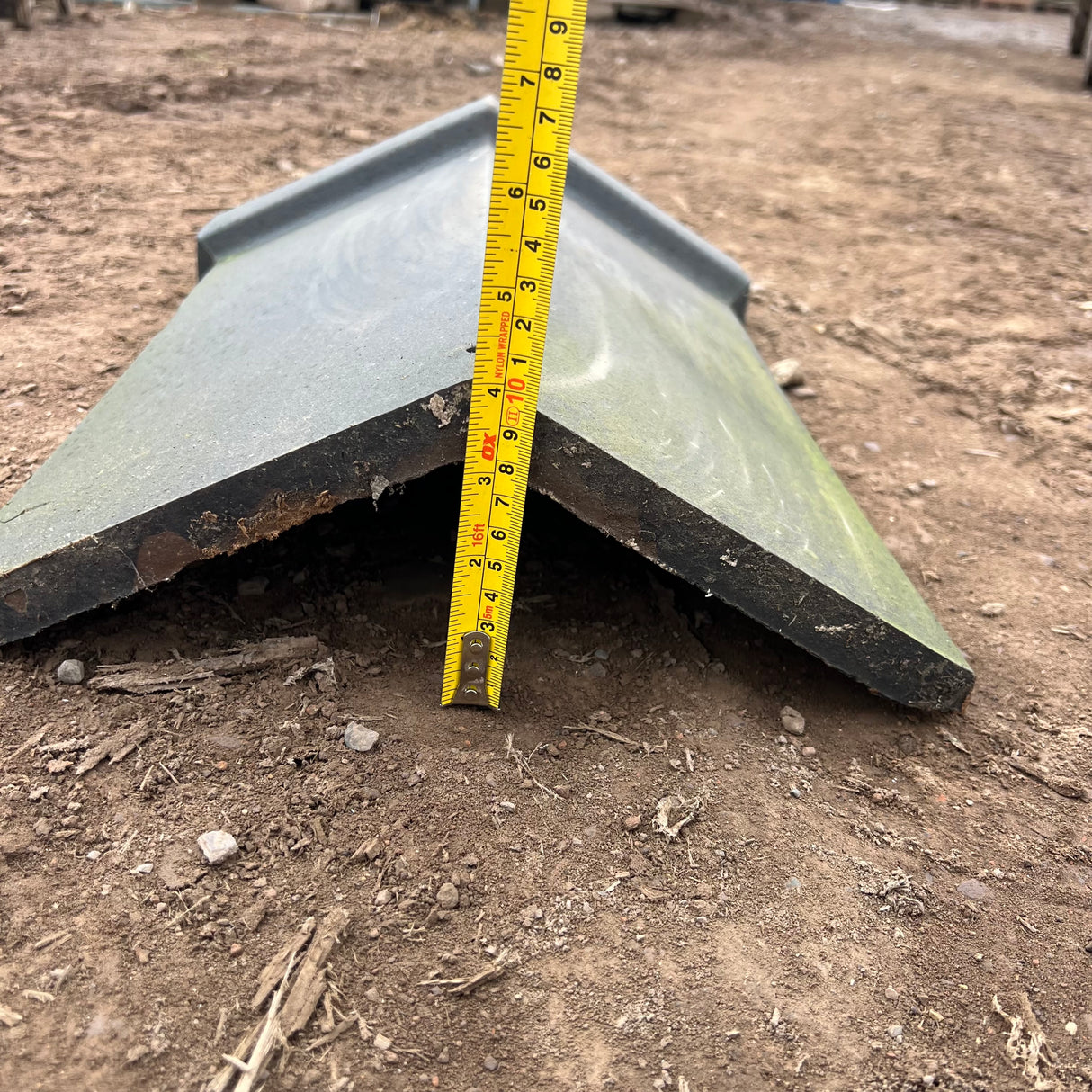 Staffordshire Blue Capped Triangle Roof Ridge Tile