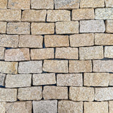 Gold Tumbled Granite Cobble Setts - 200mm x 100mm - Per SQM