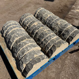 Weathered Saddleback Natural Stone Half Round Wall Coping