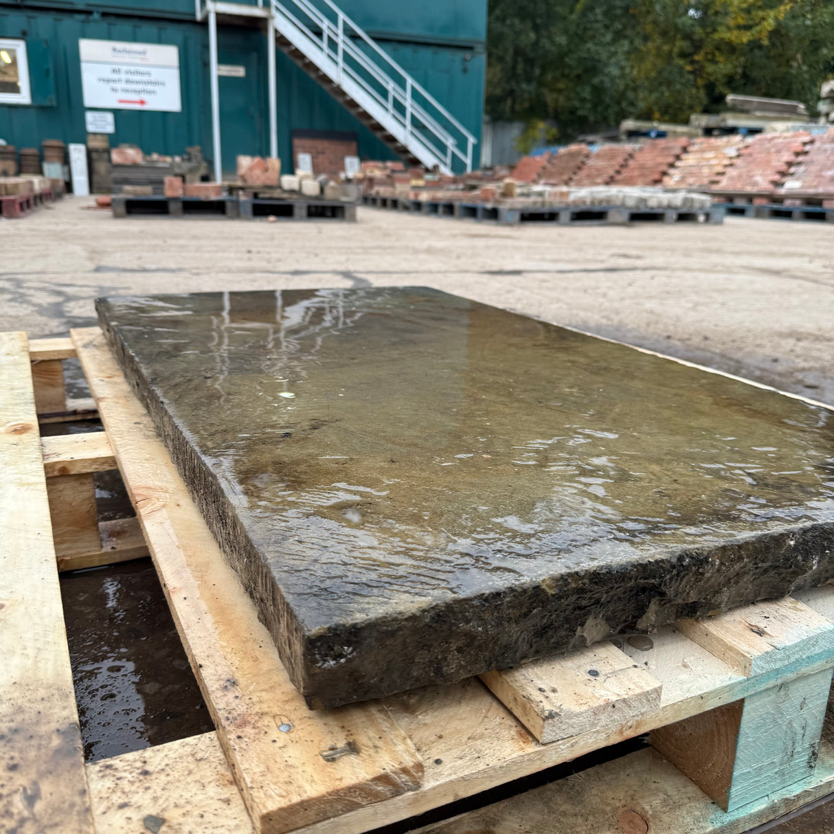 Reclaimed Yorkshire Stone Fireplace Hearth - 120cm x 60cm