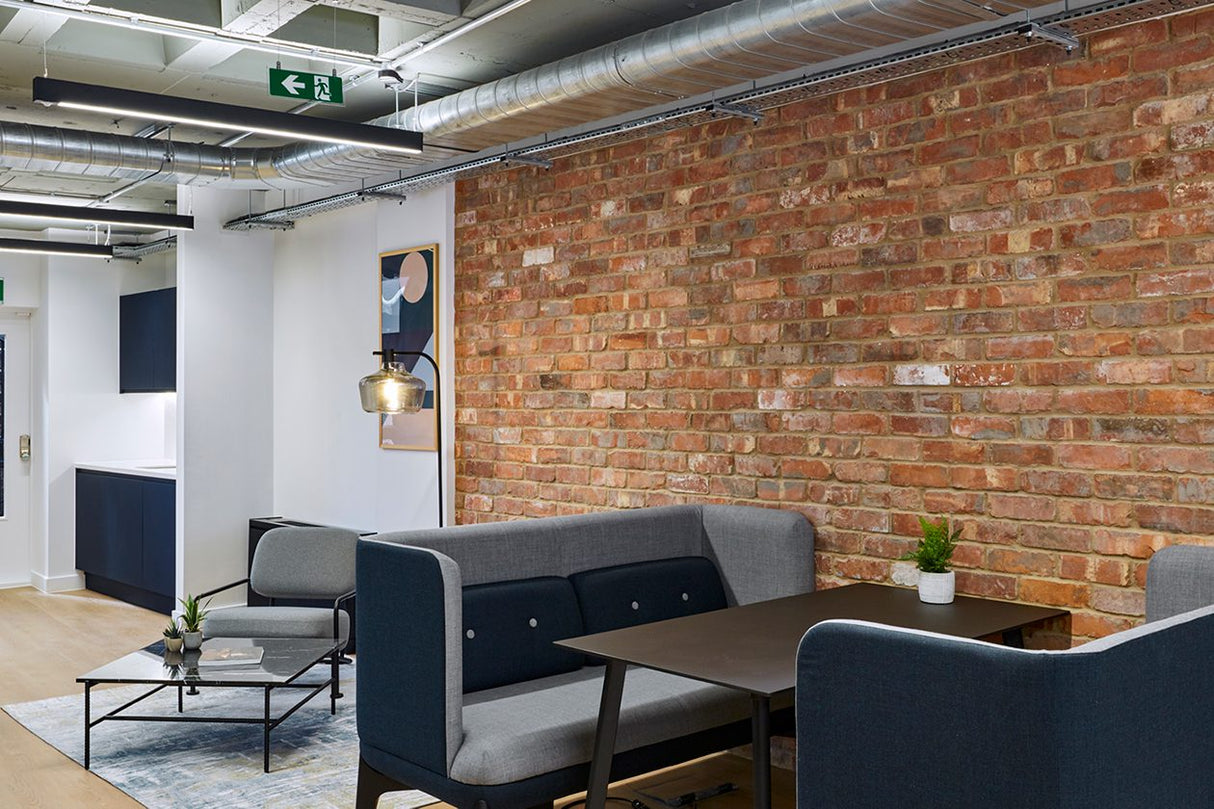 Commercial Office Brick Slip Feature Wall in Manchester