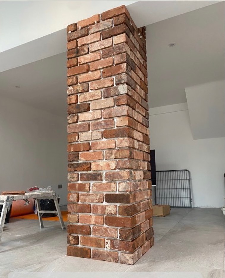 Reclaimed Barnstock Brick Slips - Cut From Reclaim Bricks