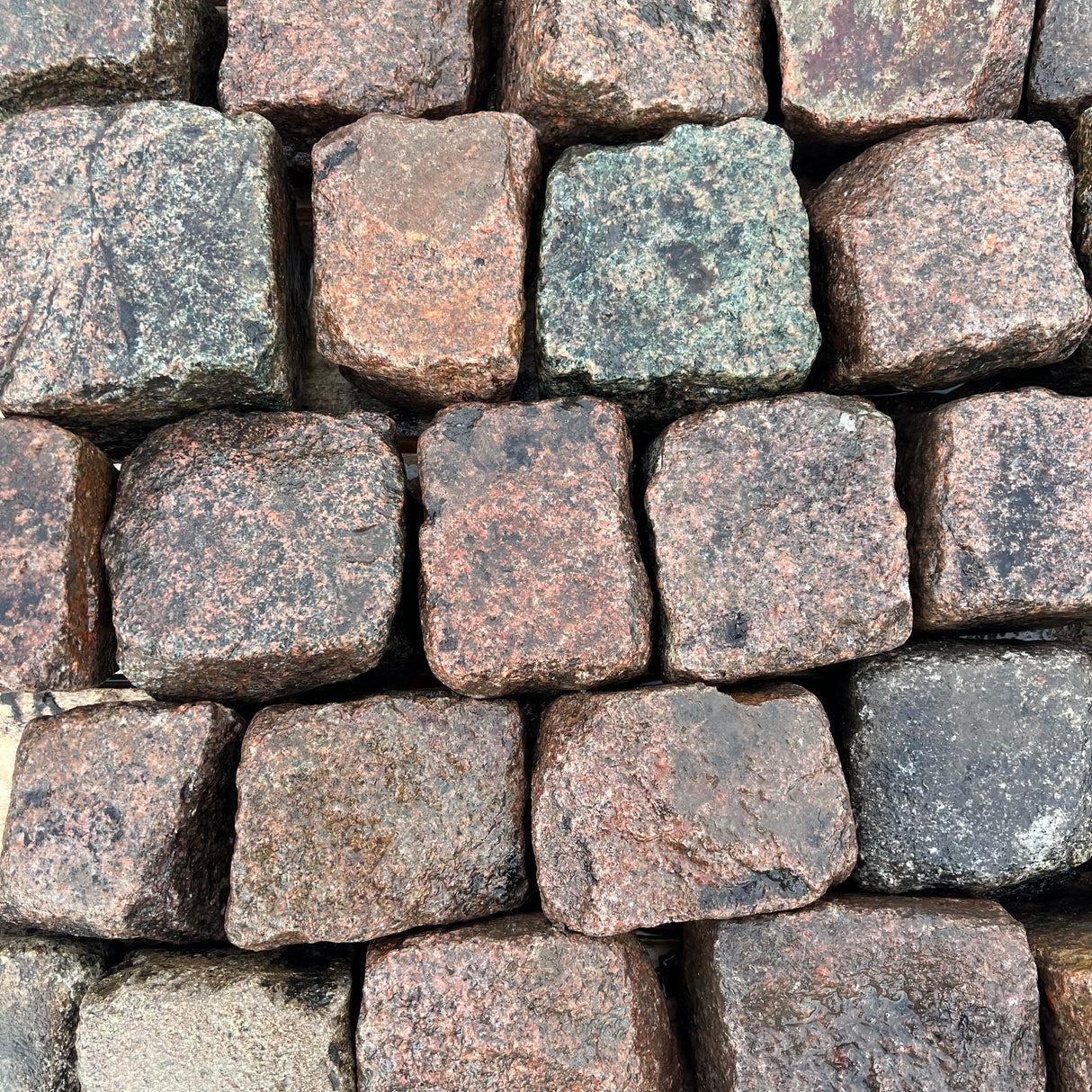 Reclaimed Mixed Square Granite Stone Cobble Setts - Per Bag