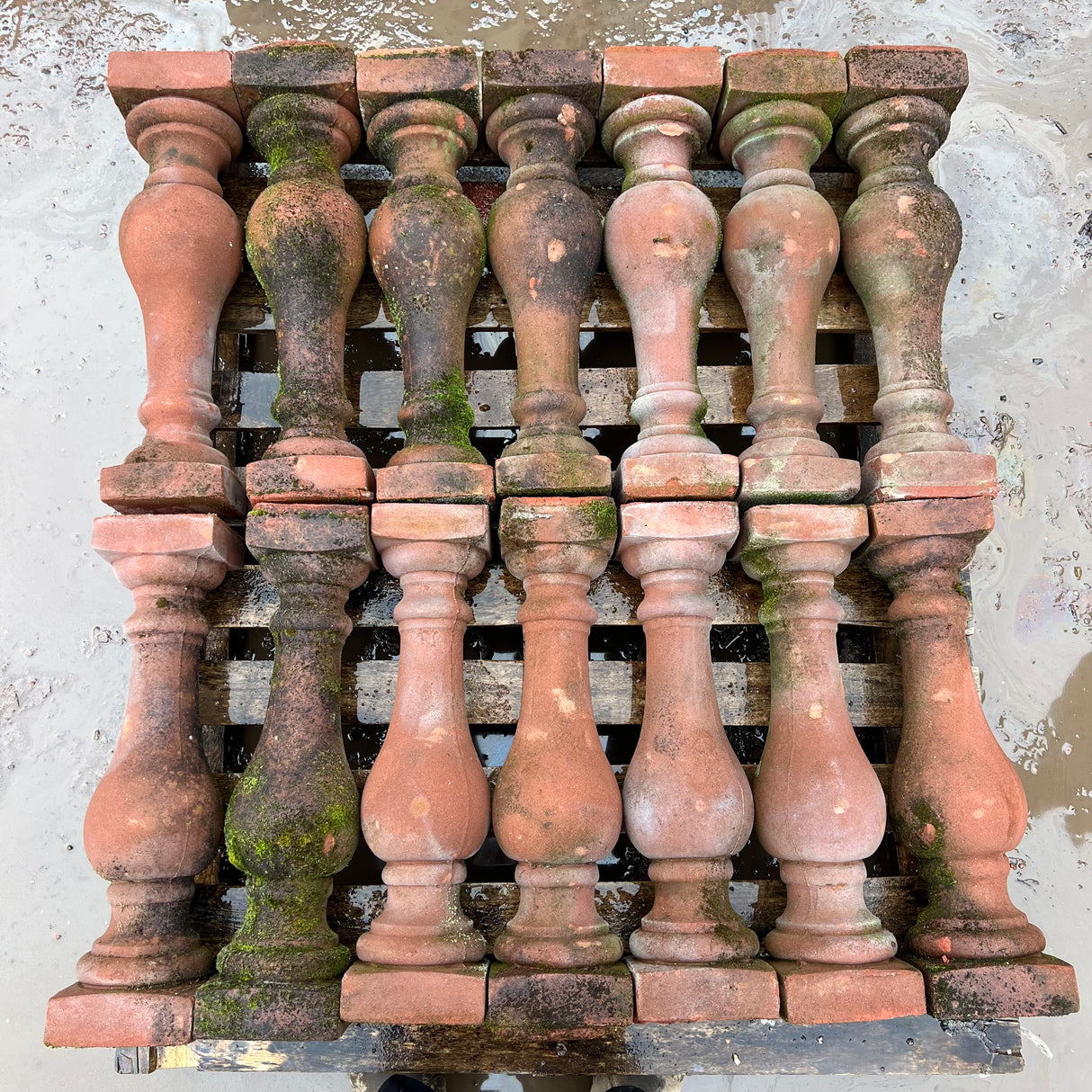 Reclaimed Red Column Pedestals - Job Lot