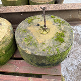 Reclaimed Mill Stone with Metal Bar