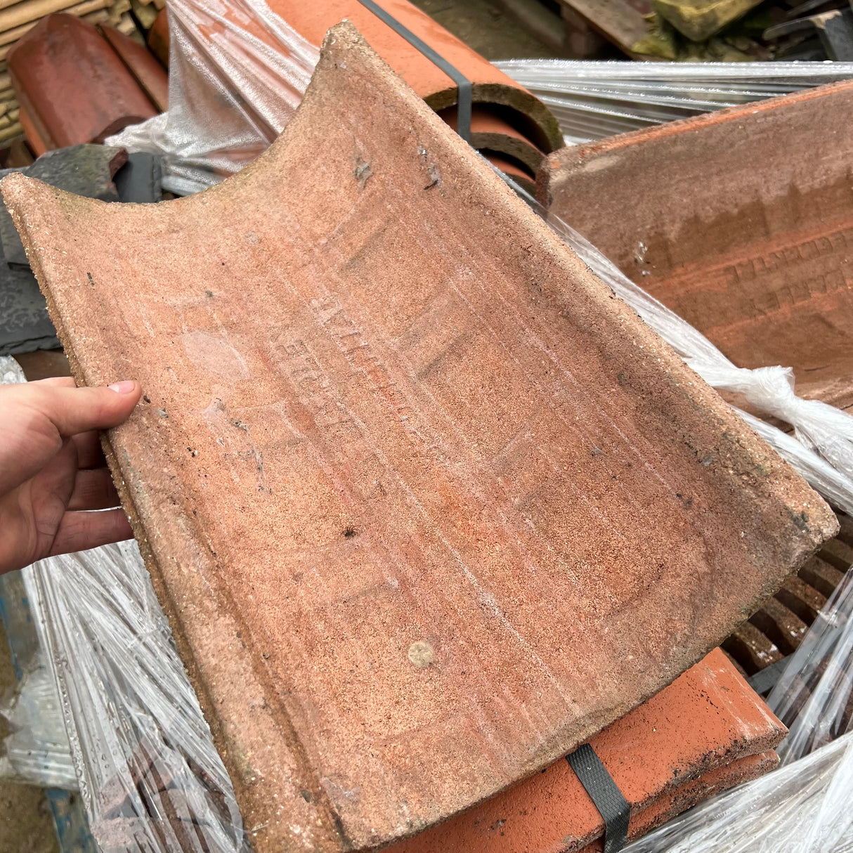 Marley Half Round Red Concrete Roof Rigid Tiles