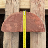 Red Handmade Half Round Coping Bricks