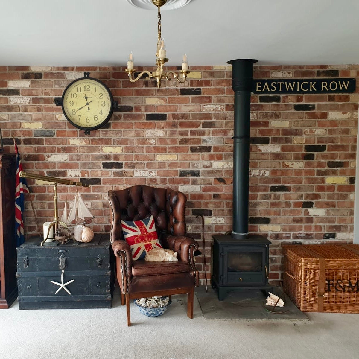 Reclaimed Industrial Blend Brick Slips - Cut From Real Reclaimed Bricks