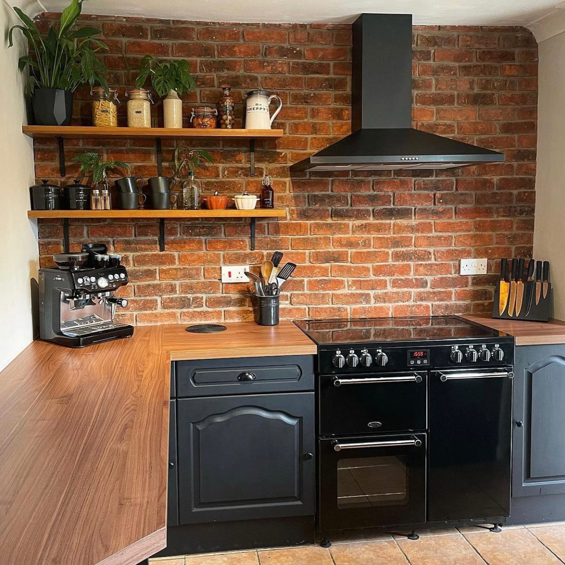 Handmade Brick Slip Kitchen Splash