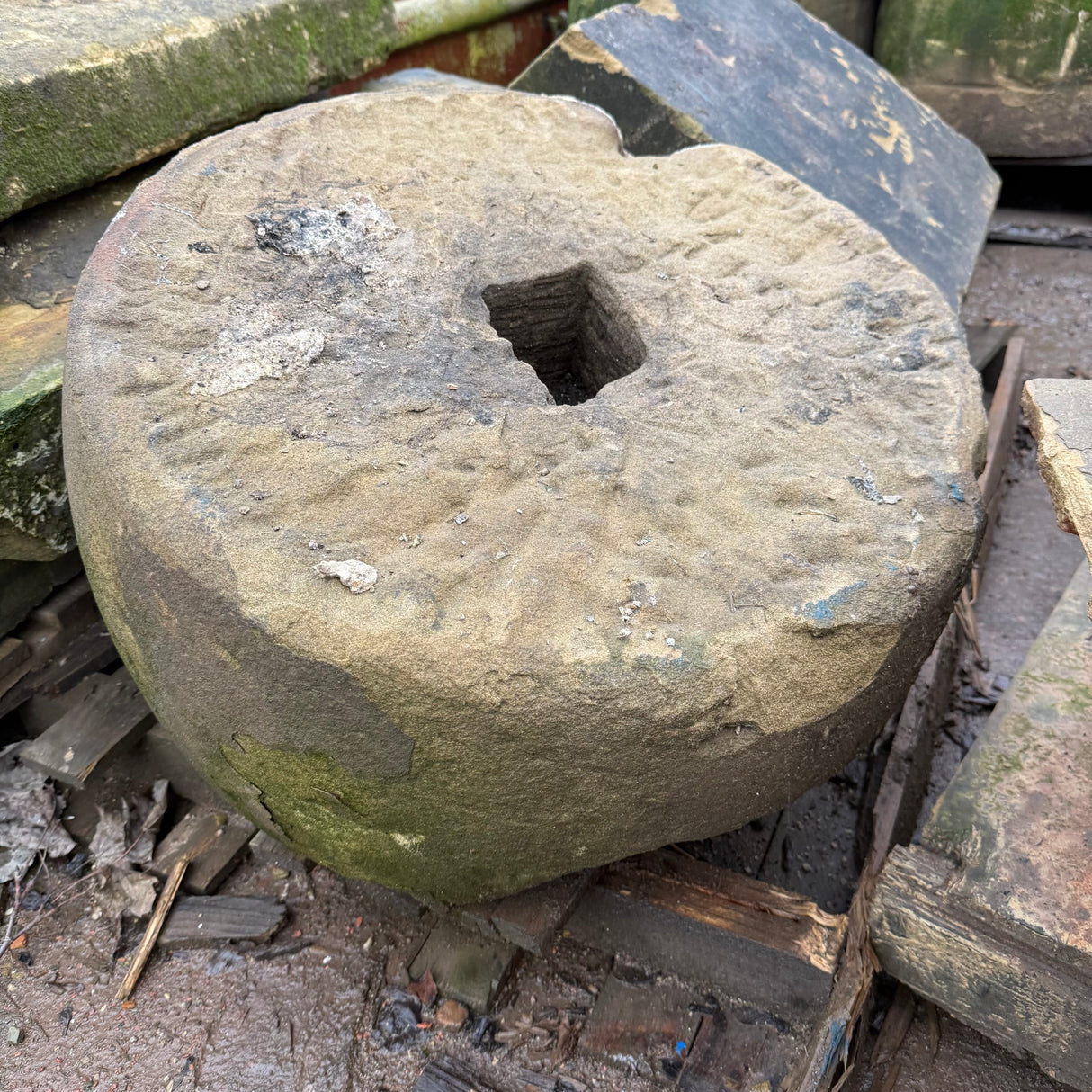 Reclaimed Stone Mill Stone