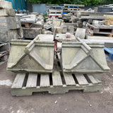 Reclaimed Stone Pillar Caps - Pair