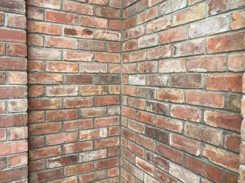 Reclaimed Industrial Blend Brick Slips - Cut From Real Reclaimed Bricks