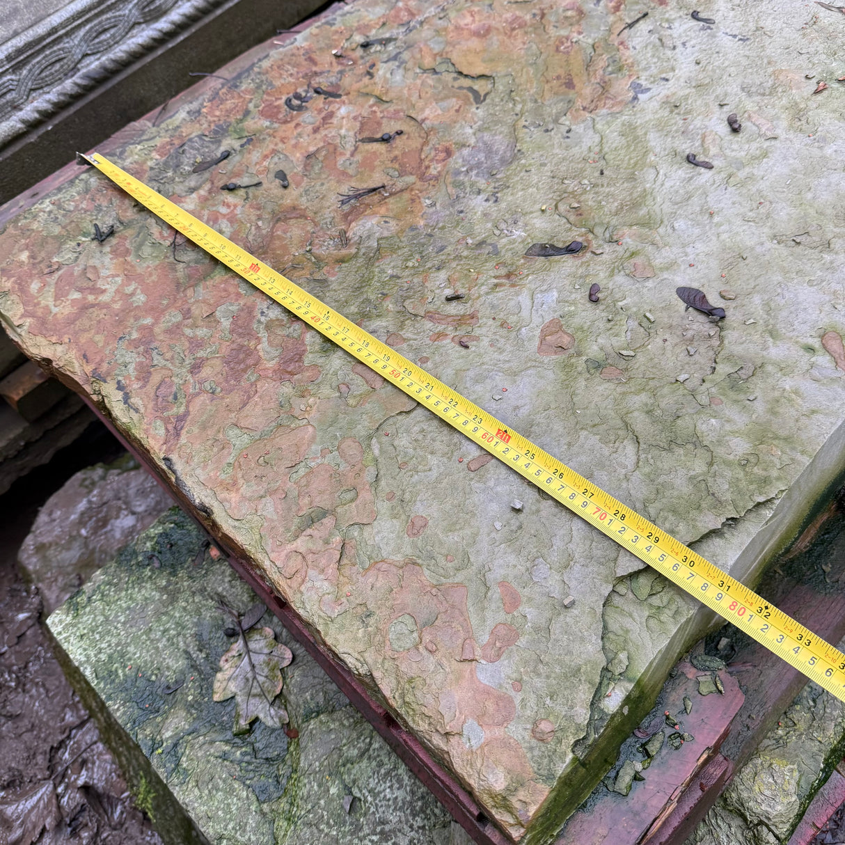 Reclaimed Riven Stone Hearth Slab