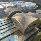 Reclaimed Stone Pillar Caps - Pair