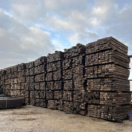 350 x Reclaimed Hardwood Timber Railway Sleeper - Trade Wholesale | Delivery Included