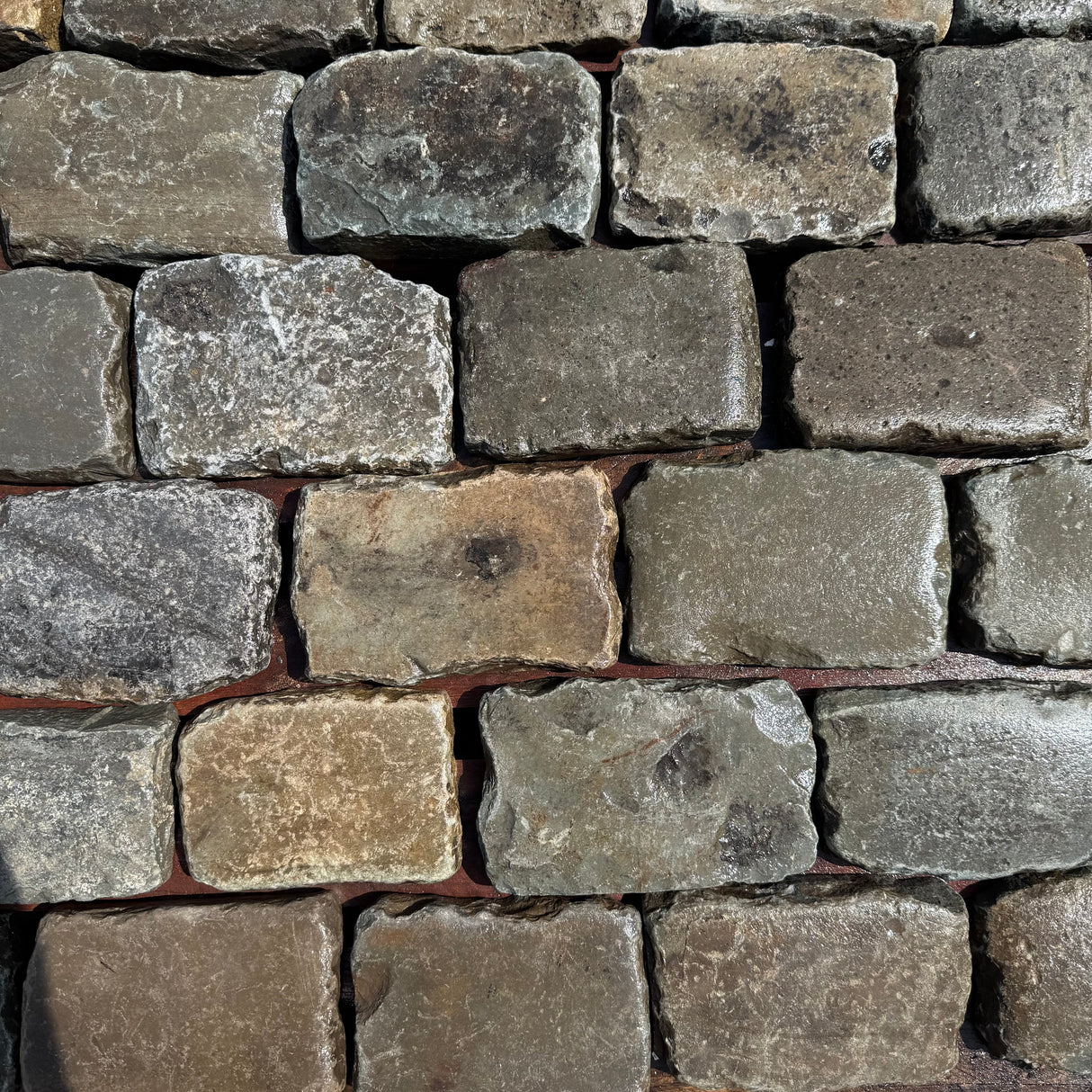 Reclaimed Sandstone Cobble Tops - Per SQM