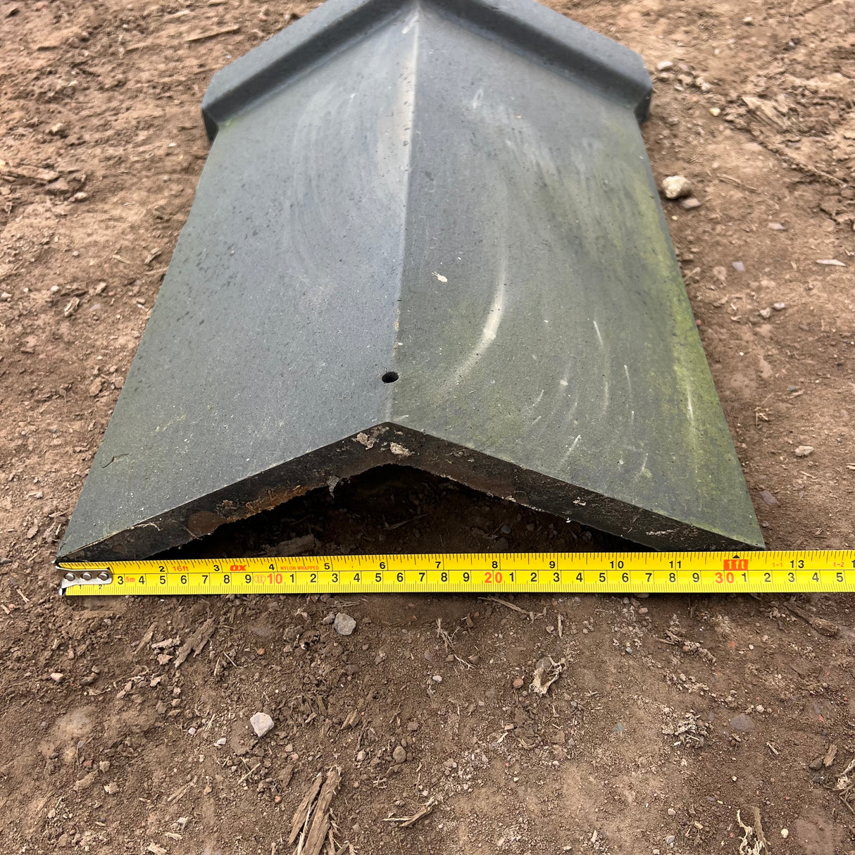 Staffordshire Blue Capped Triangle Roof Ridge Tile