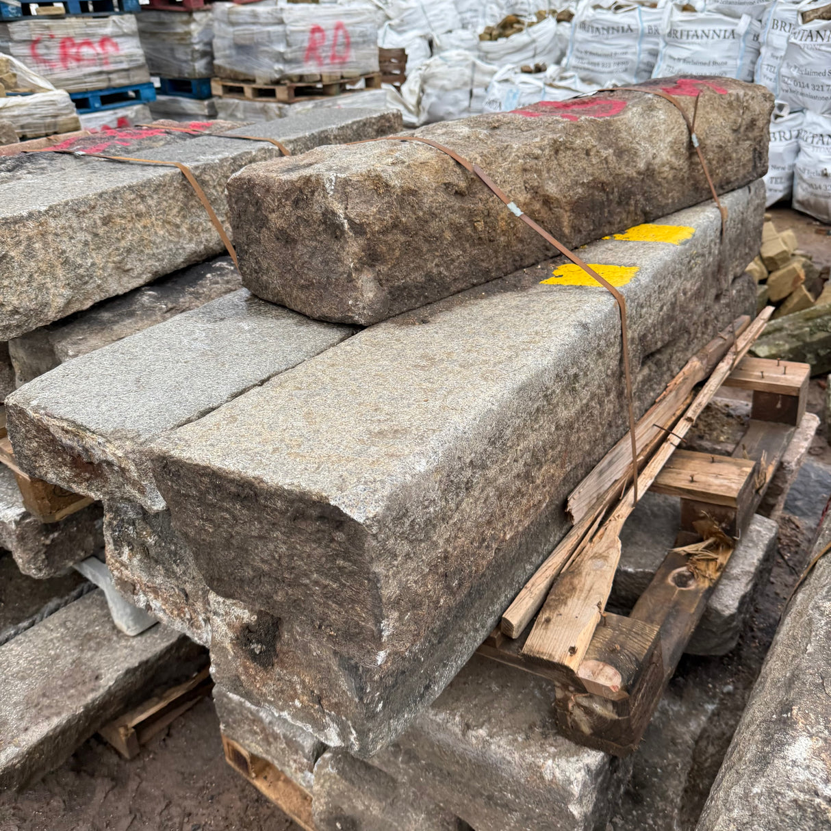 Reclaimed 12” x 8” Granite Kerb Stones