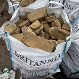 Reclaimed Cream Limestone Walling Stone - Per Bag