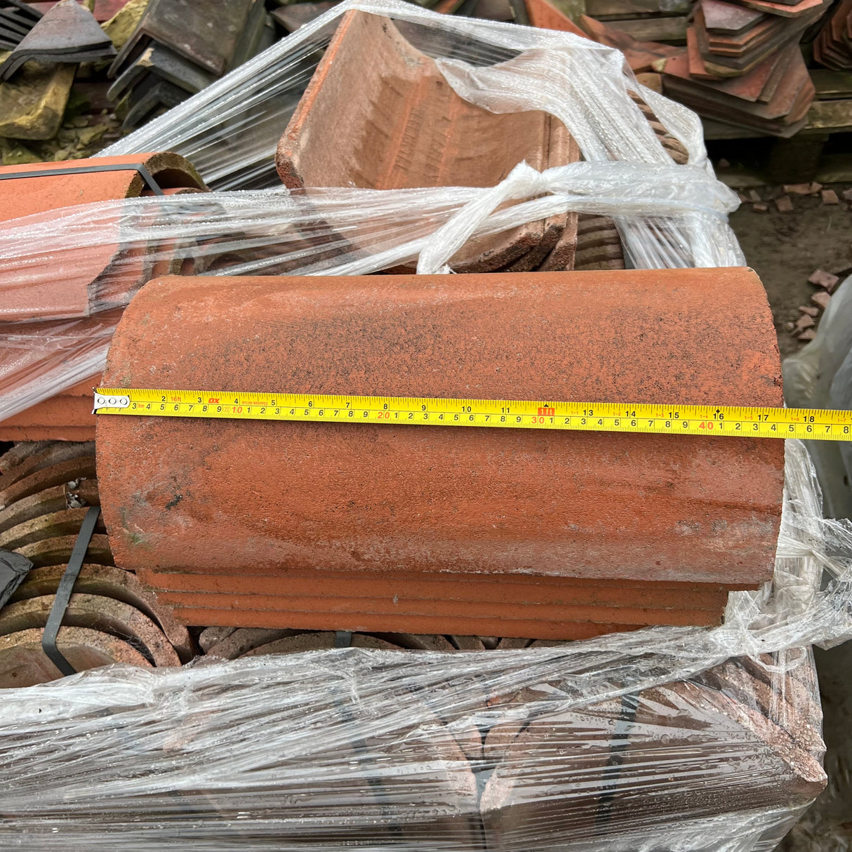 Marley Half Round Red Concrete Roof Rigid Tiles