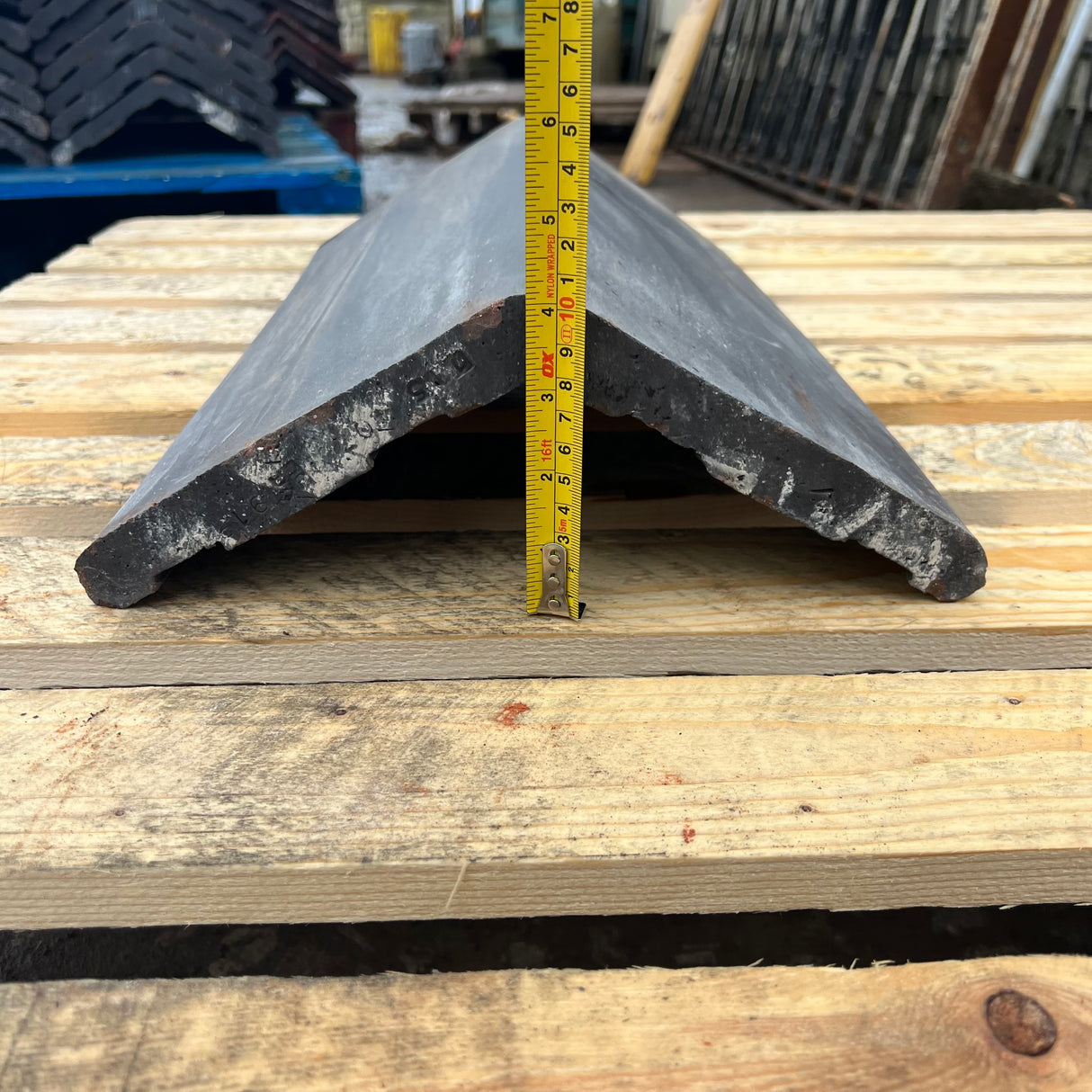 New 18" Blue Concrete Roof Ridge Tile - 120 Degrees