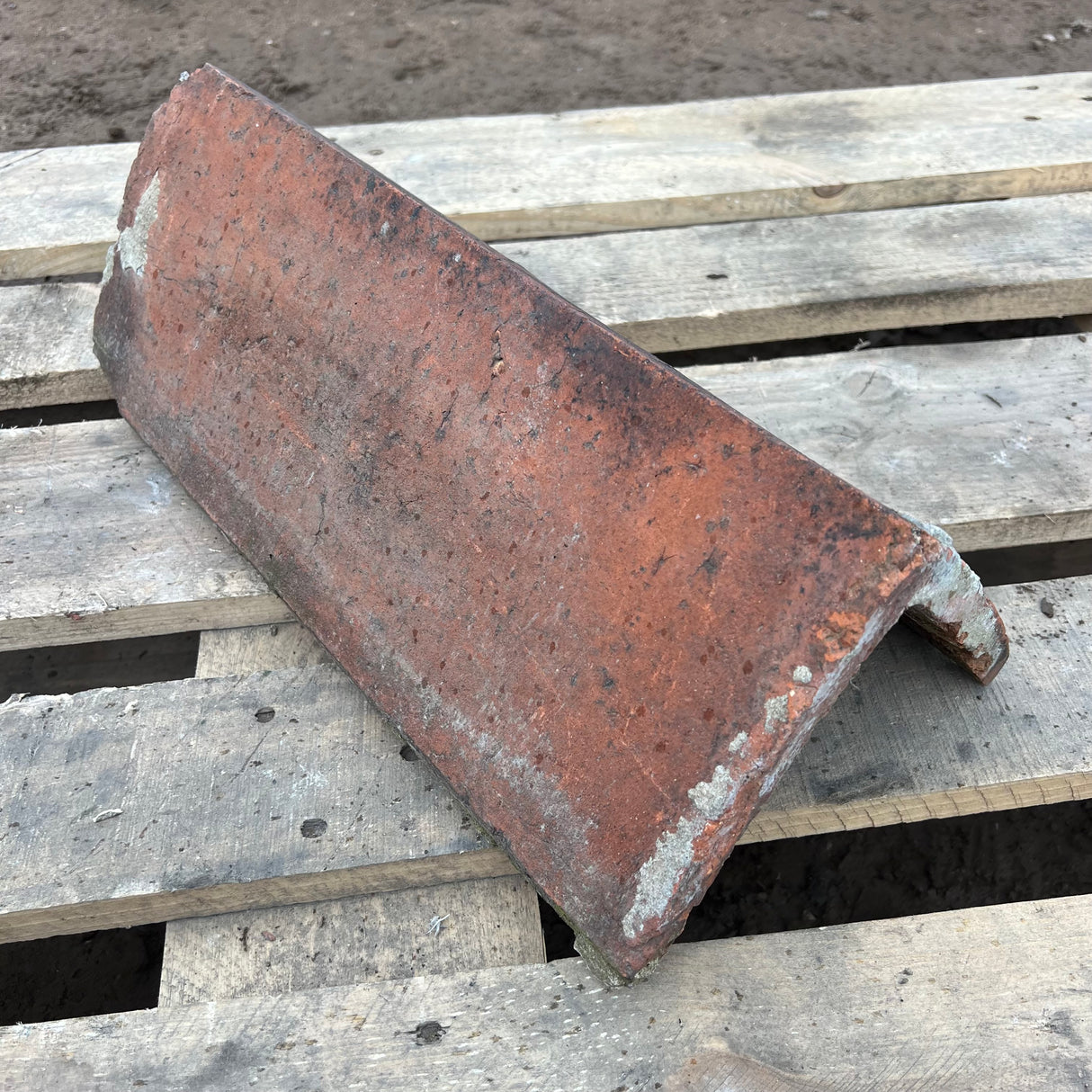 Reclaimed Red Clay Triangle Roof Ridge Tile - 70 Degree