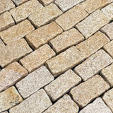 Gold Tumbled Granite Cobble Setts - 200mm x 100mm - Per SQM