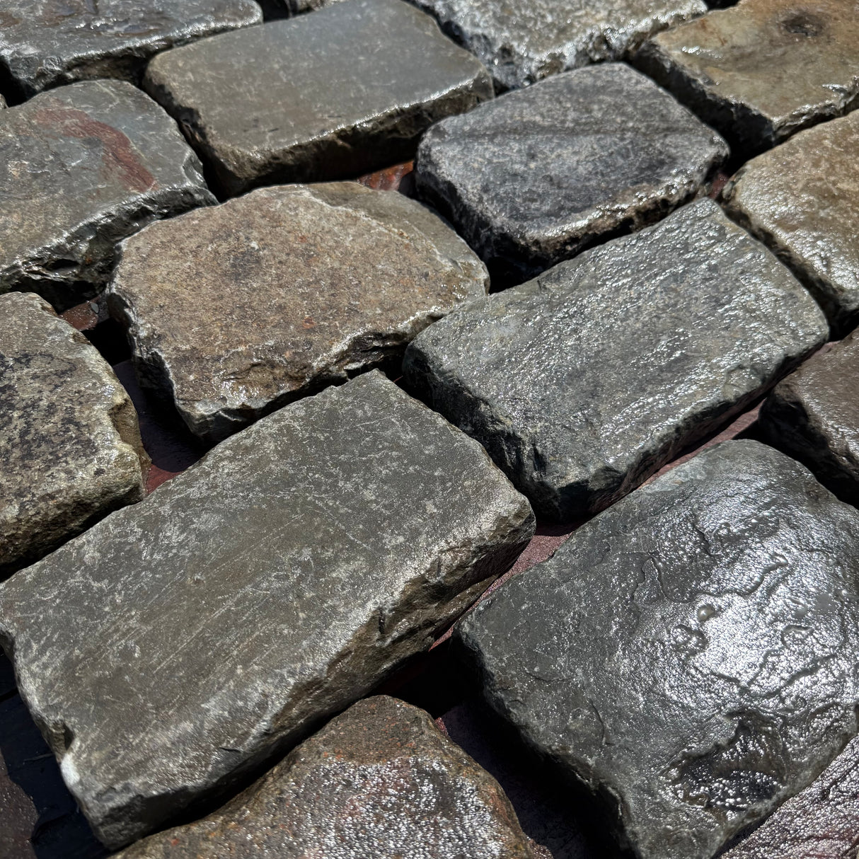 Reclaimed Sandstone Cobble Tops - Per SQM