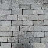 Black Tumbled Granite Cobble Setts - 200mm x 100mm - Per SQM