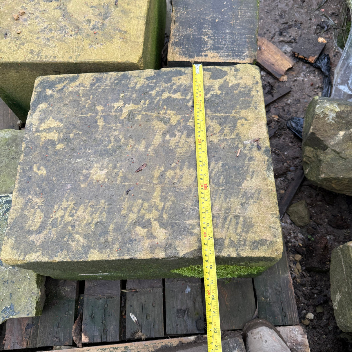 Reclaimed Stone Statue Plinth