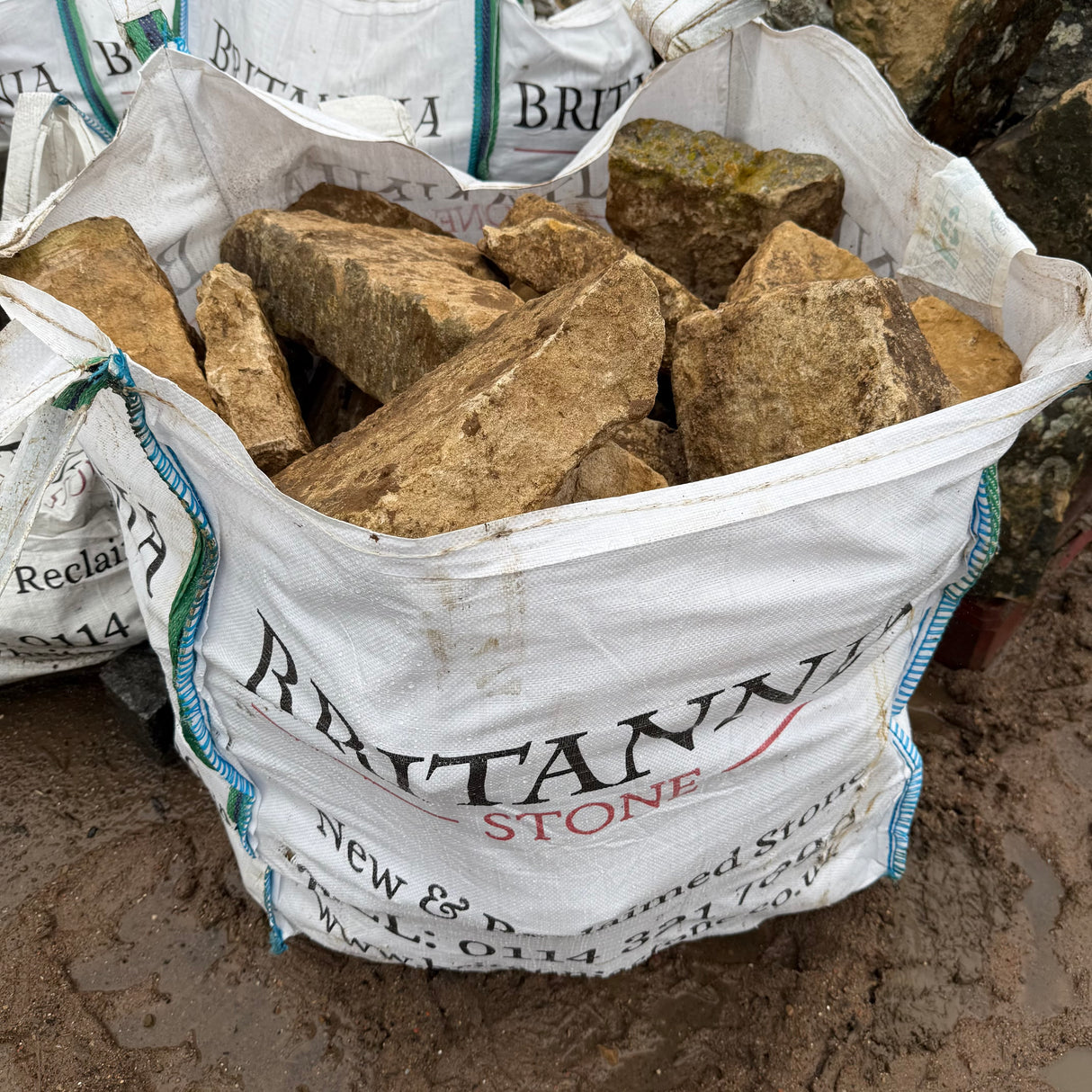 Reclaimed Limestone Walling Stone - Per Bag