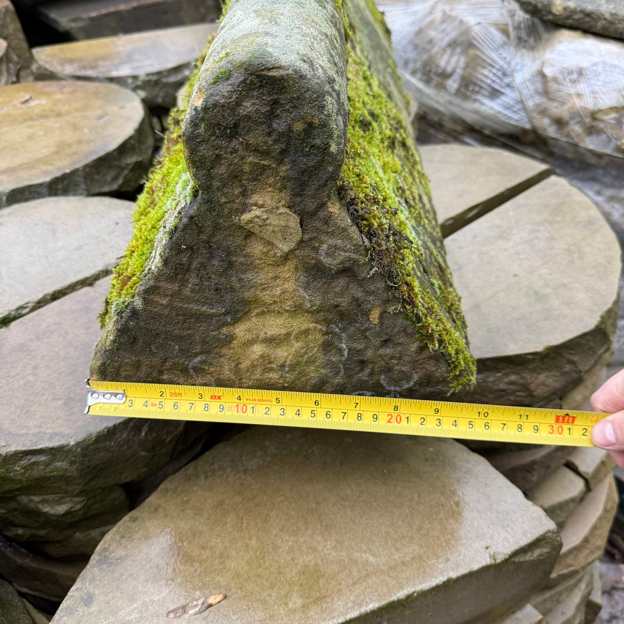 Reclaimed Roll Top Stone Wall Coping - Job Lot