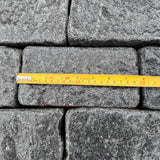 Black Tumbled Granite Cobble Setts - 200mm x 100mm - Per SQM