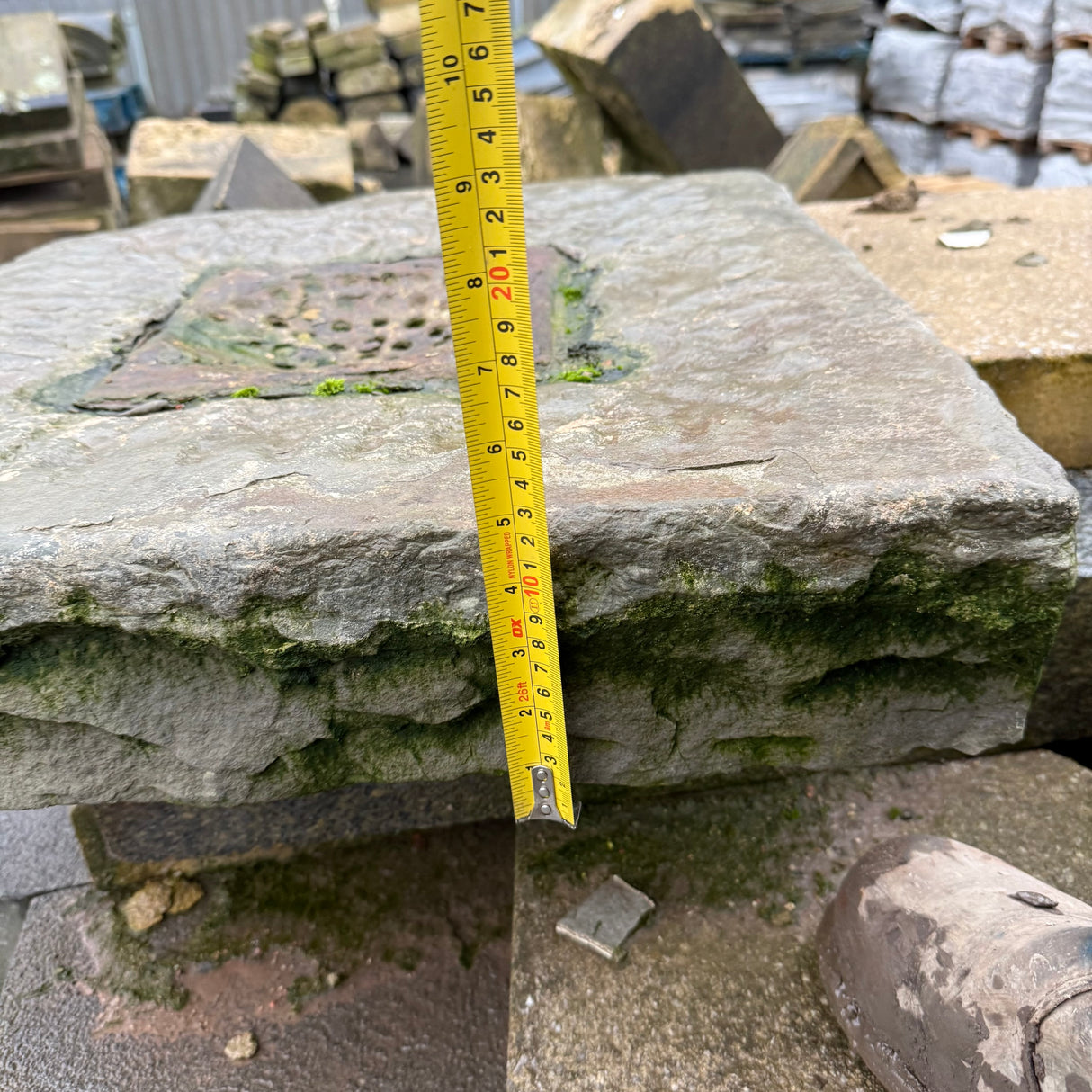 Reclaimed Stone Gully with Metal Grate