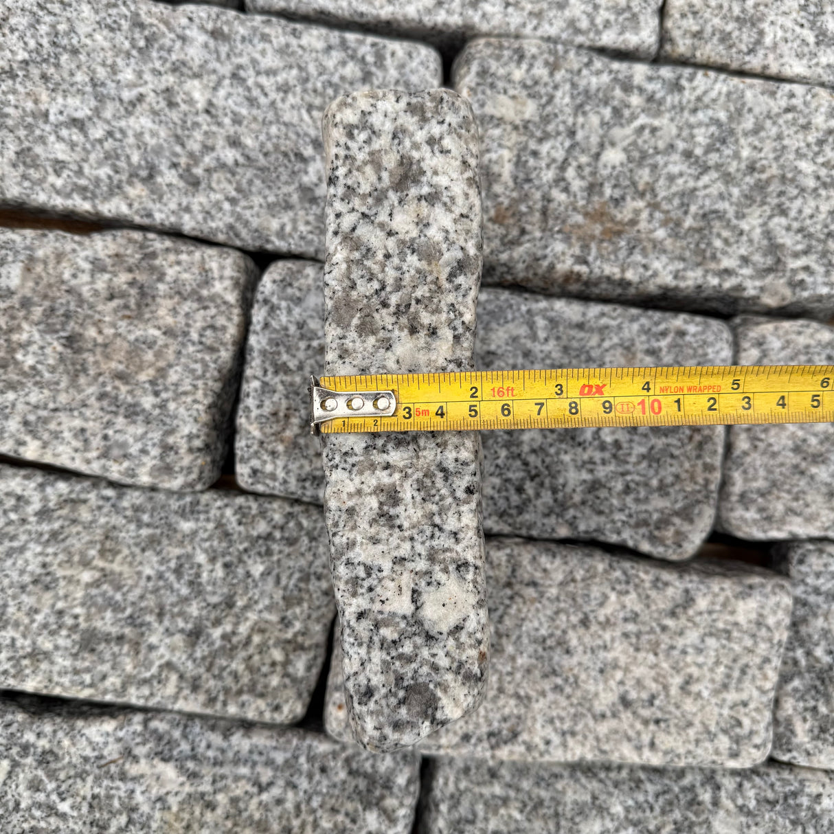 Silver Tumbled Granite Cobble Setts - 200mm x 100mm - Per SQM